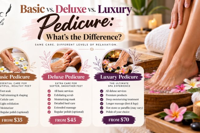 Basic vs. Deluxe vs. Luxury Pedicure: What's the Difference?